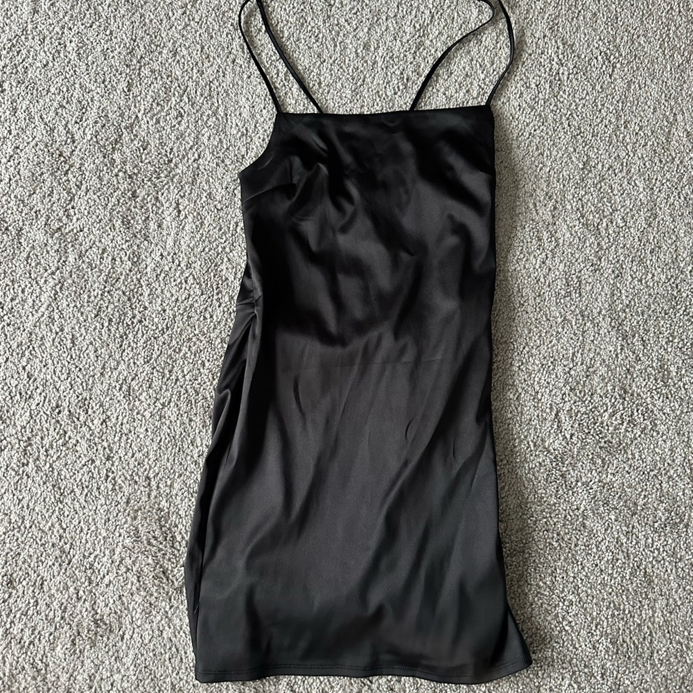 Garage Black Satin Dress